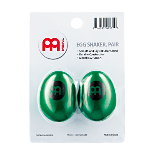 ES2-GR Par de maraquitas en forma de huevo de color verde