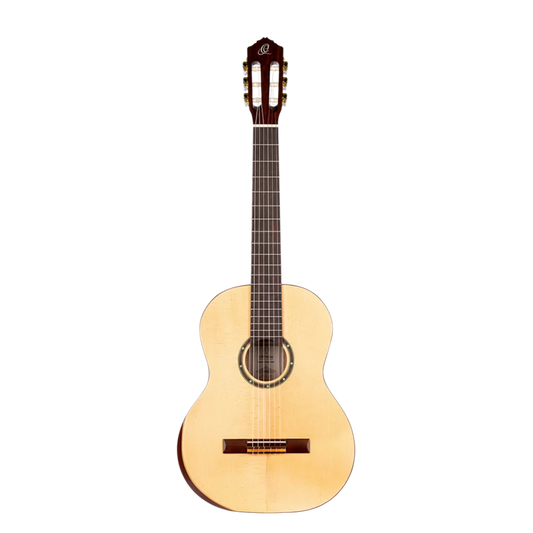 R55DLX Student Series Pro – Guitarra Clasica Tamaño Completo con Tapa Sólida de Abeto Engelmann y Reposabrazos Ergonómico
