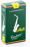 SR263 Caja de #10 Cañas para Alto saxofón Java 3 (VERDE)