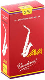 SR2625R Caja de #10 Cañas para Alto saxofón Java Red Cut 2.5