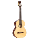 R55DLX Student Series Pro – Guitarra Clasica Tamaño Completo con Tapa Sólida de Abeto Engelmann y Reposabrazos Ergonómico