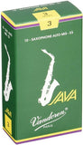 SR263 Caja de #10 Cañas para Alto saxofón Java 3 (VERDE)