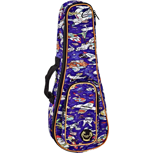 KUB-SP-SO Keiki® Designer Series – Funda Acolchada para Ukulele Soprano Diseño Spaceman