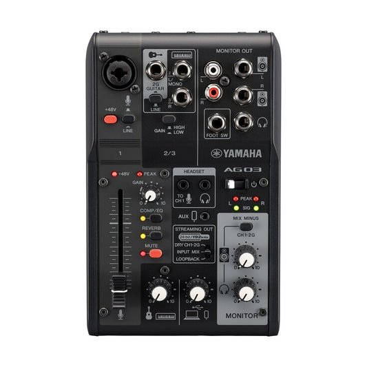 AG03MK2 Mezclador de Streaming USB de 3 Canales con Interfaz de Audio USB para Streaming