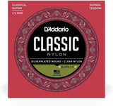 EJ27N 1/2 Set de cuerdas nylon para guitarra clásica, tamaño 1/2