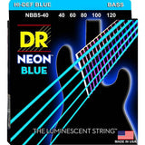 NBB5-40 Set de cuerdas Neon para Bajo que brillan en la oscuridad de Light 40-120
