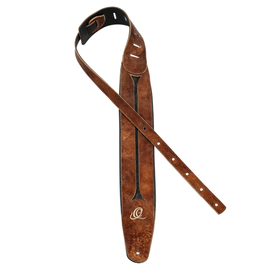 OSBS-1 Genuine Leather Straps – Correa Premium para Bajo en Cuero Genuino Color Chestnut Tree