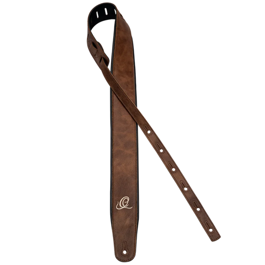 OSCL-7 Genuine Leather Straps – Correa Premium para Guitarra en Cuero Genuino Vintage Cognac