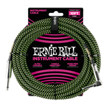 ERNIE 6077 Cable de 10 pies para Instrumentos Color Negro con Verde