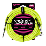 ERNIE 6080 Cable de 10 pies para Instrumentos Color Amarillo Neon