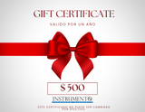 Certificado de REGALO de 500