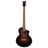 D7CE-BFT-4 Acoustic Bass Deep Series 7 – Bajo Acústico Electroacústico de 4 Cuerdas Medium Scale con Tapa de Abeto y Acabado Bourbon Fade