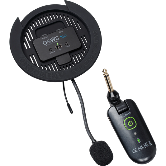OSWS100 Sistema Inalámbrico UHF para Guitarra Acústica con Micrófono de Boca Ajustable