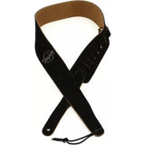 4401-25 Taylor 2.5 Embroidered Suede Guitar Strap – Black