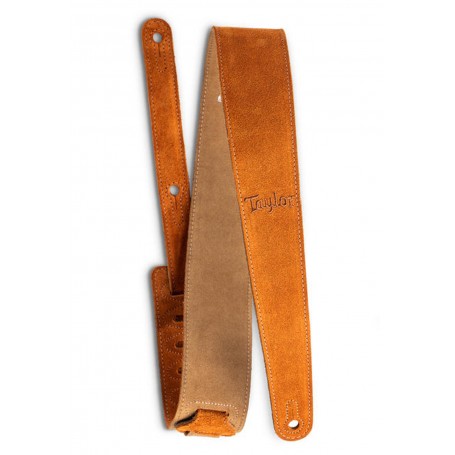 4402-25 Taylor 2.5" Embroidered Suede Guitar Strap – Honey Gold
