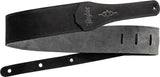 4104-25 Taylor Gemstone Sanded Leather Guitar Strap – Black 2.5