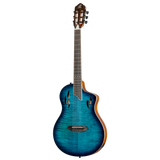 RTPDLX-FMA Guitarra Electroclasica Ortega TourPlayer Deluxe Full Size Guitar – Flamed Maple Blue