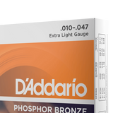 EJ15 Set de cuerdas para guitarra acústica bronce fosforado, extra ligero 10-47