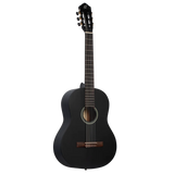 RST5MBK Guitarra Classica Tamaño Completo con Tapa de Abeto, Fondo de Catalpa y Acabado Negro