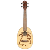 RUPA5 Bonfire Series – Ukulele Concierto con Tapa de Abeto, Fondo de Sapele y Grabado Láser Natural