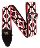 ERNIE 5322 Strap Classic Jacquard Guitar Ristra Red