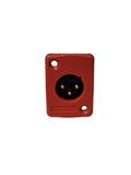 WC3MQRD Conector XLR Macho de Chasis (Rojo)