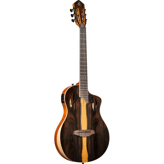 RTP-LTD Guitarra electroclasica Ortega TourPlayer Limited Edition Full Size Guitar – Ziricote Gloss