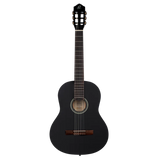 RST5MBK Guitarra Classica Tamaño Completo con Tapa de Abeto, Fondo de Catalpa y Acabado Negro