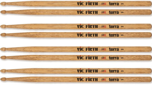 P5AT4PK Paquete de 4 pares de baquetas  American Classic Terra 5A