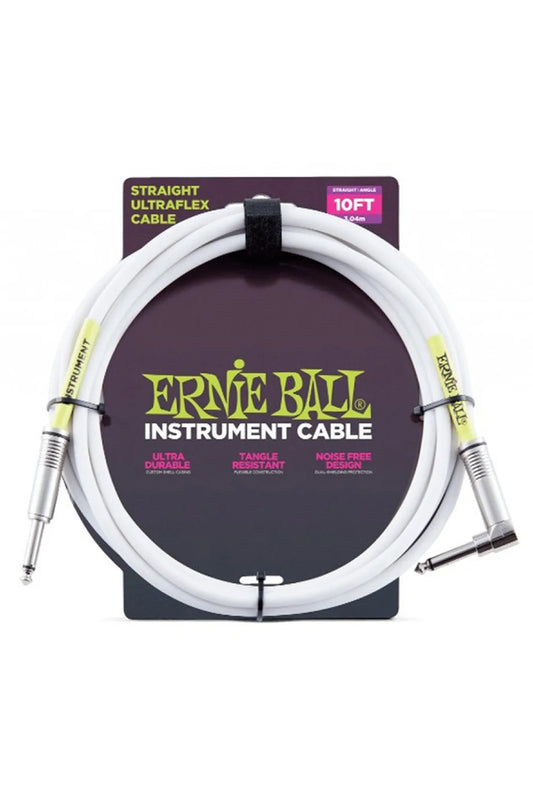 ERNIE 6049  Cable para Instrumento 3.5 m, Recto a Angular, Blanco