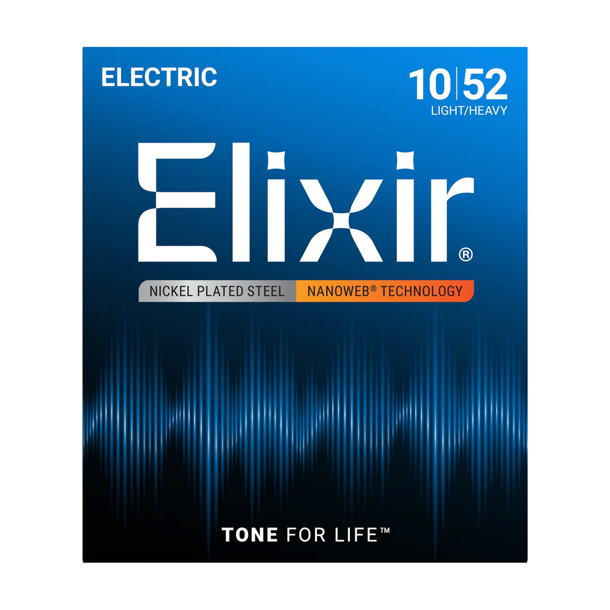 12077 Set de cuerdas para guitarra eléctrica NANOWEB, Ligera-pesada