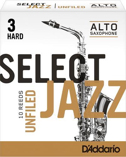 RRS10ASX3H-01 Caña individual Rico Unfiled Hard 3 Select Jazz Reed para Alto saxofón