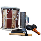 Combo de Percusión Dominicana Tradicional – Tambora, Güira, Maracas y Accesorios