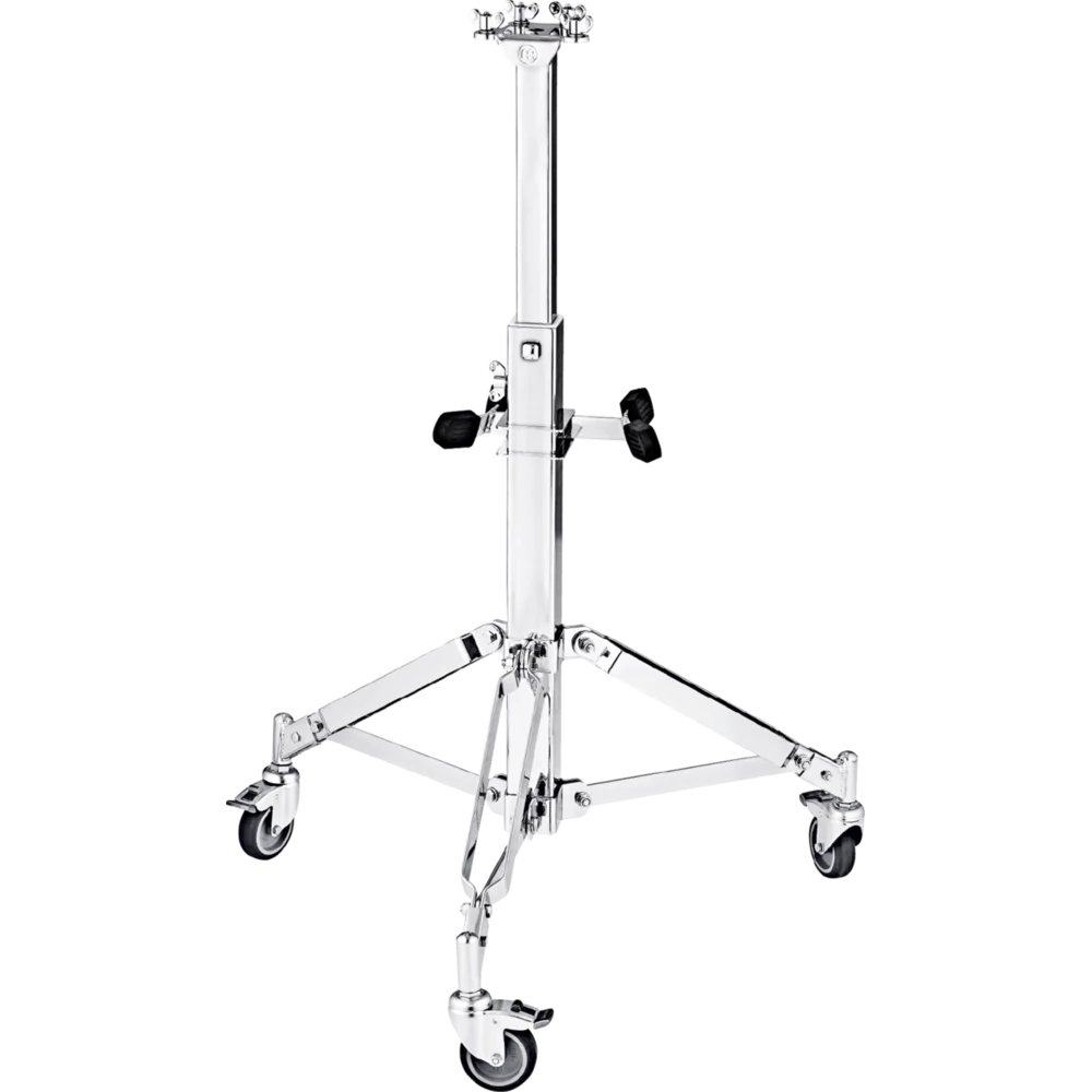 TMPDS  Soporte Profesional Doble para Congas con Ruedas, Cromado
