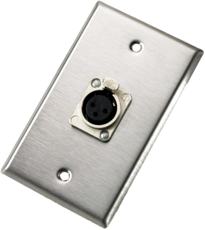 103F   Placa Single Gang con Conector XLR Hembra NC3FD-L-1