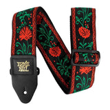 ERNIE 5361  Correa para guitarra Jacquard Black/Red