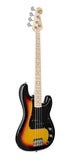 SBM2/3TS-BA1565 Set de Bajo Eléctrico 3 Tone Sunburst con amplificador 15 Watts