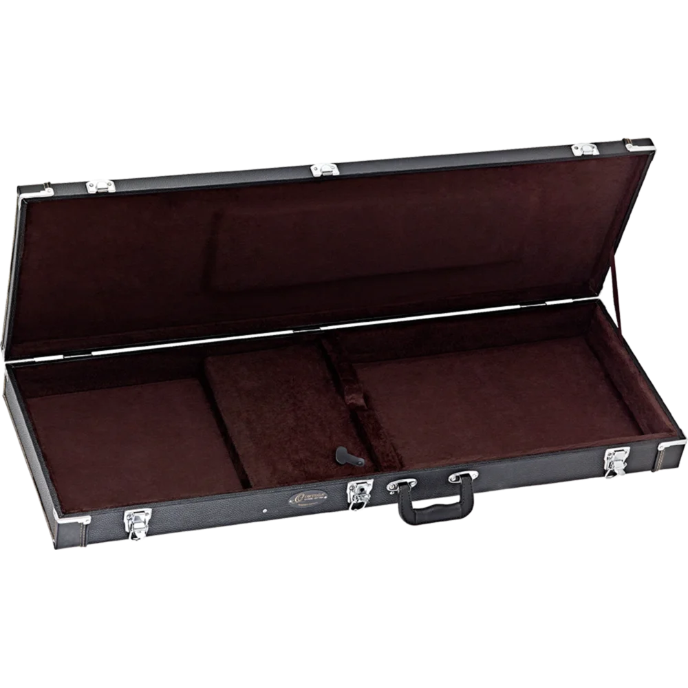 OEGCSTD Economy Cases – Estuche Rígido Rectangular para Guitarra Eléctrica con Interior Acolchado Negro