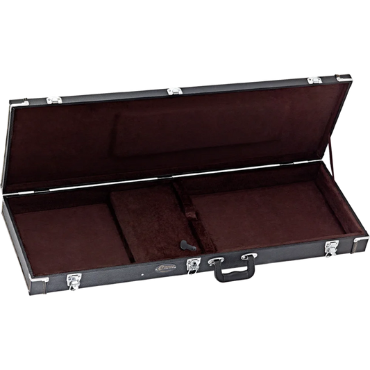 OEGCSTD Economy Cases – Estuche Rígido Rectangular para Guitarra Eléctrica con Interior Acolchado Negro