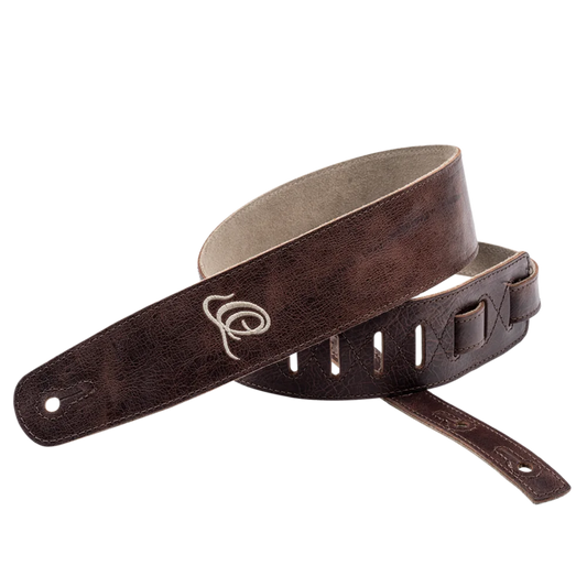 OSSU-20  Suede Leather Straps – Correa Premium para Guitarra en Cuero y Gamuza Color Peat