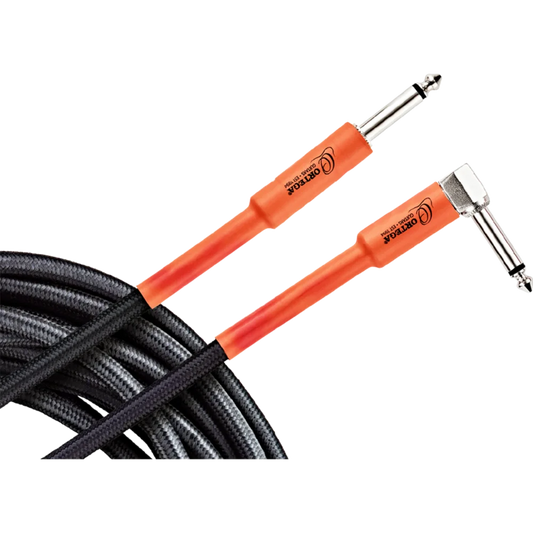 OECI-5 Economy Series – Cable para Instrumento de 5 ft (1.5 m) Jack Recto a Jack en Ángulo Orange/Black