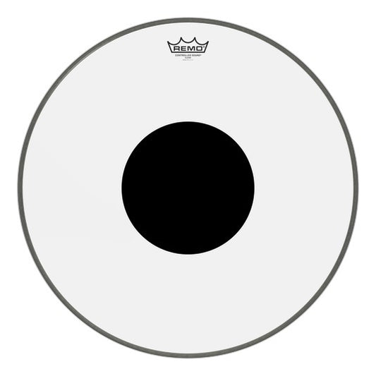 CS-1320-10 Parcho de bombo CONTROLLED SOUND, Transparente punto negro, 20"