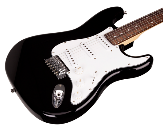 SE1-SK-BK Kit de guitarra eléctrica de color negro