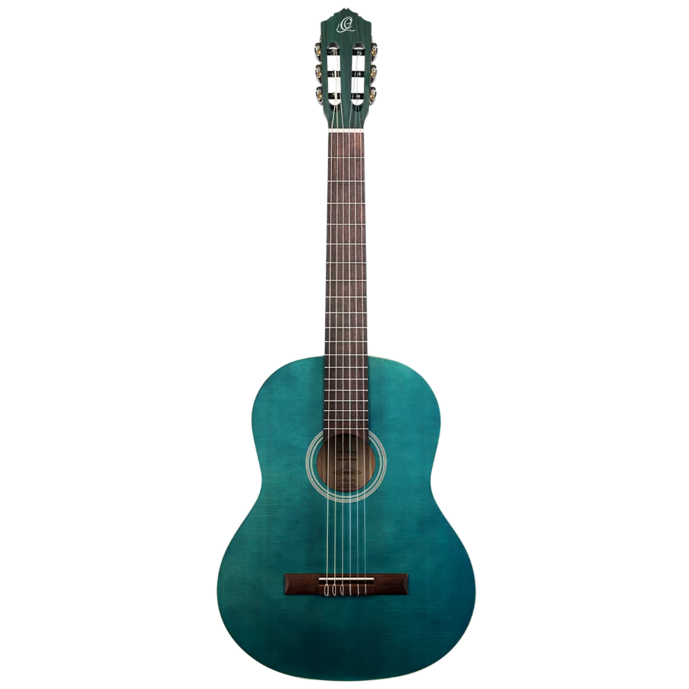 RST5MOC Student Series – Guitarra Clasica Tamaño Completo con Tapa de Abeto, Acabado Ocean Blue y Fondo de Catalpa