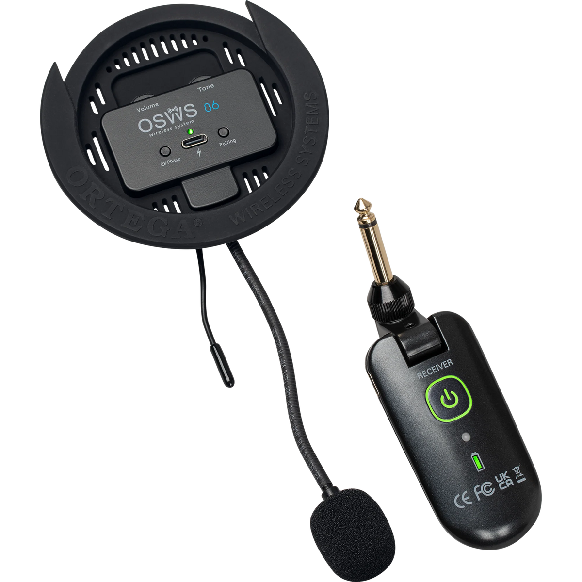 OSWS86-US UHF Wireless System para Guitarra Clásica – Soundhole Pickup Inalámbrico