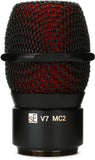 V7 MC2 BLK Cápsula de Micrófono Dinámico Supercardioide para Transmisores Inalámbricos Sennheiser (Color Negro)