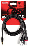 PW-MPXLR-06 Cable 6' adaptador en 'Y' de 1/8 stereo macho a XLRM Dual macho