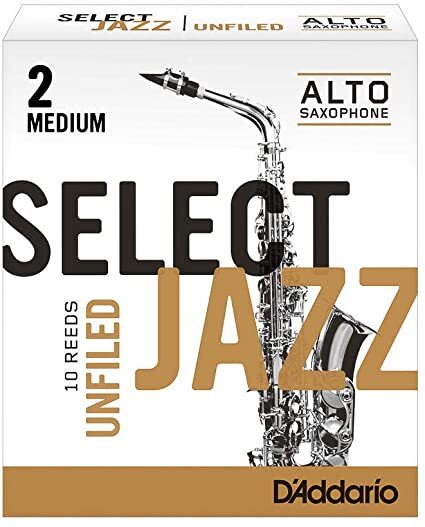 RRS10ASX2M-01 Caña individual Rico unfiled Medium 2 Select Jazz Reed para Alto saxofón