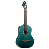 RST5MOC Student Series – Guitarra Clasica Tamaño Completo con Tapa de Abeto, Acabado Ocean Blue y Fondo de Catalpa