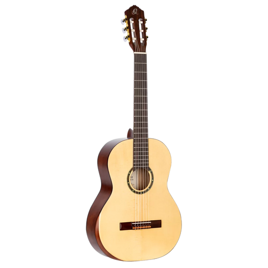 R55DLX Student Series Pro – Guitarra Clasica Tamaño Completo con Tapa Sólida de Abeto Engelmann y Reposabrazos Ergonómico